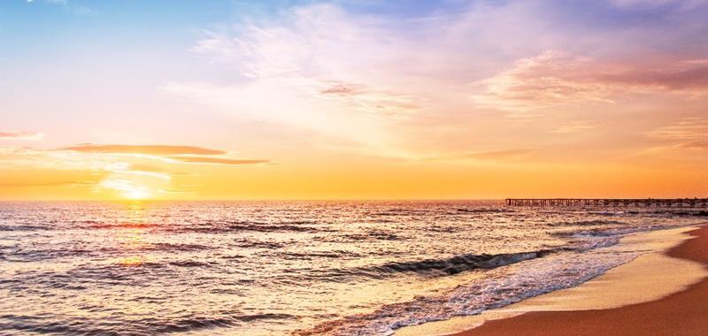  Tranh in bãi biển cảnh hoàng hôn BBB-109